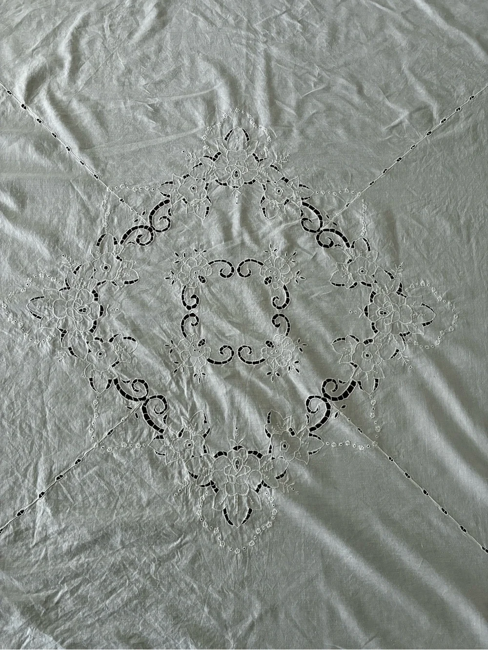 Battenburg Lace White Shower Curtain Cottagecore Shabby Chic Pottery Barn Boho